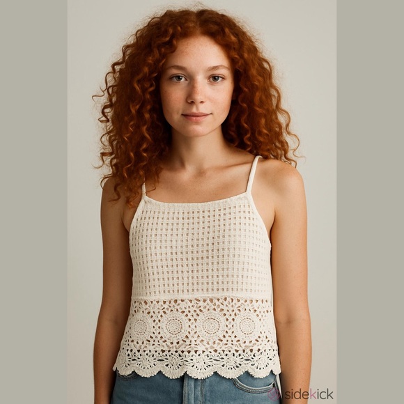 Maurices White Lace Crochet Camisole SKU1479 - Picture 6 of 10